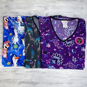 NWT! (3) Scrubstar Women's V-Neck Scrub Top